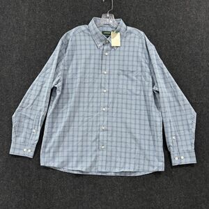 Orvis Shirt Men's XL Blue Plaid Ultralight Active Fit Long Sleeve Button Up New